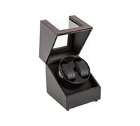 Harilla Uhrenbox aus PU- mit leisem Motor Einzelaufzugsbox USB Uhrenbeweger Display Uhrenetui für mechanische Uhren Desktop-Geschenke, EIN