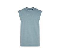 Muscleshirt HARLEM SOUL, Herren, Gr. S, blau (fog blau), Material: 100% Baumwolle, bedruckt, regular fit normal, Shirts, mit offenen Kanten (73158853-S) fog blau