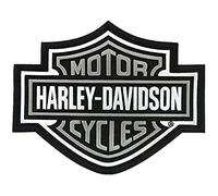 Harley-Davidson 9.25 inch Embroidered Gray Bar & Shield Logo Emblem Sew-On Patch