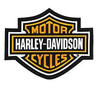 Harley-Davidson 9.25 inch Embroidered Orange Bar & Shield Logo Emblem Patch