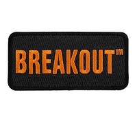 Aufnäher 4″ Breakout Patch ca. 10,48 x 4,45 cm Schwarz Orange