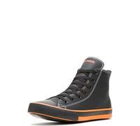Harley-Davidson Footwear Herren Nathan, Vulkanisiertes Hi-Top, Schwarz/Orange, 42.5 EU