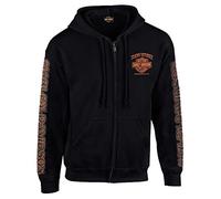 Harley-Davidson Herren Eagle Piston Langarm Full-Zip Hoodie schwarz 30299950, Schwarz, Medium