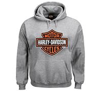Harley-Davidson Men's Pullover Sweatshirt, Bar & Shield Hoodie, Gray 30296627