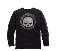 HARLEY-DAVIDSON Men's Skull Black Long Sleeve Tee, XXL