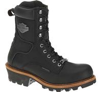 HARLEY-DAVIDSON Men's Tyson Logger Boot,Black,9 M US