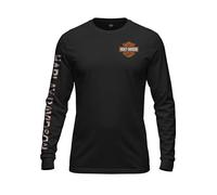 Harley-Davidson Militär, Custom Ramstein Air Base, Bar & Shield, Herren-Langarm-T-Shirt, Schwarz, XL