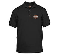 Harley-Davidson Militär, exklusives Overseas Tour Polo, Bar & Shield, Schwarz, Klein