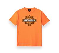 Harley-Davidson Militär T-Shirt für Kleinkinder & Jugend Limited Edition Overseas Tour, Orange/Abendrot im Zickzackmuster (Sunset Chevron), 5-6 Jahre