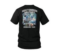 Harley-Davidson Military - Bar & Shield Orange on Black T-Shirt - Overseas Tour | Salutes Our Veterans