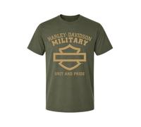Harley-Davidson Military Exclusive Overseas Tour Grit and Pride Herren T-Shirt, Militär, Grün, L
