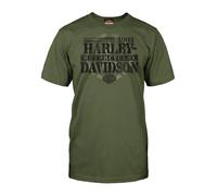 Harley-Davidson Military - Herren-T-Shirt, kurzärmelig, Militärgrün - Overseas Tour | Honor, Militär, Grün, Klein