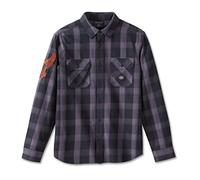 HARLEY-DAVIDSON Motorbreath LS Shirt Black Plaid Langarm Hemd