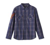 Harley-Davidson Motorbreath LS Shirt Blue Plaid Langarm Hemd, L