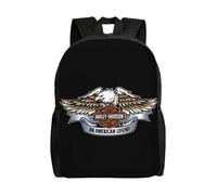 Harley Davidson Rucksack Teenager Schultasche Canvas Notebook Rucksack Tasche Unisex-1804hj