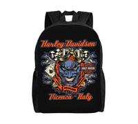Harley Davidson Rucksack Teenager Schultasche Canvas Notebook Rucksack Tasche Unisex-hjka1809