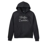 Harley-Davidson Studded Out Pull Over Hoodie Harley Black Damen Sweatshirt, S