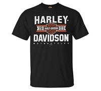 Harley-Davidson Varsity B&S Herren-T-Shirt, kurzärmelig, Rundhalsausschnitt, Schwarz, Schwarz, 3X-Groß