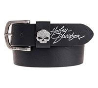 Harley-Davidson Women's Rock Candy Embellish Willie G Skull Belt HDWBT11023-BLK