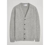 Harley Of Scotland Brushed Supersoft Lambswool Cardigan Silver Grau M