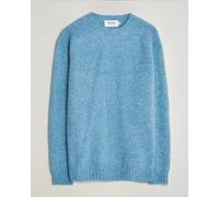 Harley Of Scotland Brushed Supersoft Lambswool Crewneck Loch Blue Blau XXL