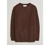 Harley Of Scotland Brushed Supersoft Lambswool Crewneck Marron Braun S