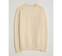 Harley Of Scotland Brushed Supersoft Lambswool Crewneck Vanilla Weiß S