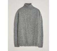 Harley Of Scotland Brushed Supersoft Lambswool Rollneck Mid Grey Grau XXL