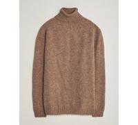 Harley Of Scotland Brushed Supersoft Lambswool Rollneck Tundra Braun XL