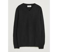 Harley Of Scotland Brushed Supersoft Lambswool V-Neck Black Schwarz M