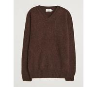Harley Of Scotland Brushed Supersoft Lambswool V-Neck Brown Braun XL