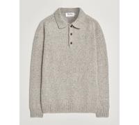 Harley Of Scotland Donegal Wool Polo Machair Grau S