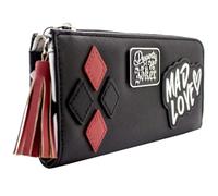 Harley Quinn Batman Eigentum des Jokers Verrückte Liebe Portemonnaie Clutch Münzfach & Kartenhalter, Schwarz