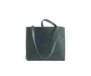 Harold's 268808 Einkaufstasche Sattlerleder grün 32x28x12cm