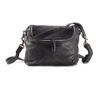 HAROLD'S Leder Umhängetasche Schultertasche Submarine Zipperbag Black schwarz