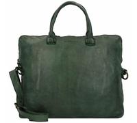 Harold's Submarine Handtasche Leder 38 cm Laptopfach grün