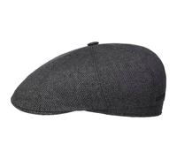 Harridge Silk Flatcap by Stetson grau-schwarz 56 cm