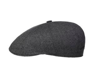 Harridge Silk Flatcap by Stetson grau-schwarz 56 cm