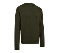 Harrington Strickpullover mit Rundhalsausschnitt - Forest Ember Melange