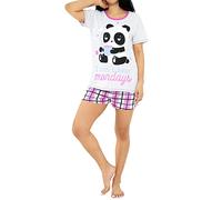 Harry Bear Damen Schlafanzug Panda Mehrfarbig Medium