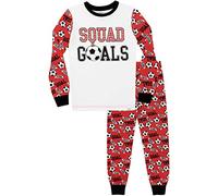 Harry Bear Jungen Fußball Schlafanzug Slim Fit Rot 152