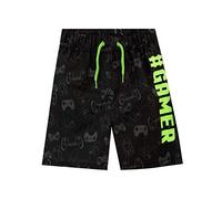 Harry Bear Jungen Gaming Badehose Spielen Badeshorts für Kinder Schwimmhose Schwarz 134