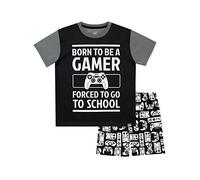 Harry Bear Jungen Kurze Hose Schlafanzug Gaming schwarz 128