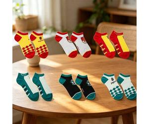 Harry Potter 3 Paar kurze Socken Kombipack, 2 Hausstile Gryffindor & Slytherin, weiche bequeme tägliche Lässig-Knöchelsocken (1 Stück)