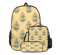 Harry Potter 3D Schulrucksack Lunchbox Federmäppchen Zauberer Schultasche Magischer Laptop Tagesrucksack,