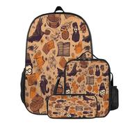 Harry Potter 3D Schulrucksack Lunchbox Federmäppchen Zauberer Schultasche Magischer Laptop Tagesrucksack,
