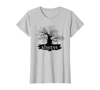 Harry Potter Always Whomping Willow T-Shirt, Damen, Silber, L