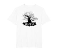 Harry Potter Always Whomping Willow T-Shirt, Herren Große Größen, Weiß, 5X Tall