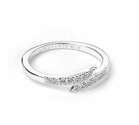 Harry Potter Blitz Bolzenring aus Sterlingsilber mit Kristallen, Größe XL, Einheitsgröße, Sterlingsilber, One Size, Sterling Silber