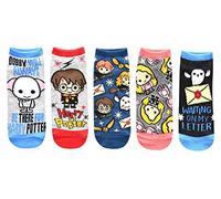 Harry Potter Damen Dobby Luna Lovegood Hedwig 5er-Pack Knöchelsocken, Mehrfarbig/Meereswellen (Ocean Tides), 36.5-43 EU